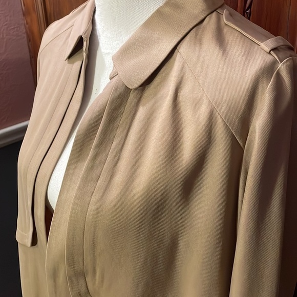 Chicos Tan Jacket Open Front Blouse Blazer - Picture 2 of 10
